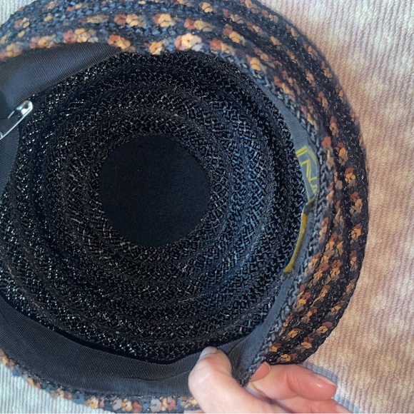 Kokin Black and Brown Patterned Beret - Picture 4 of 6